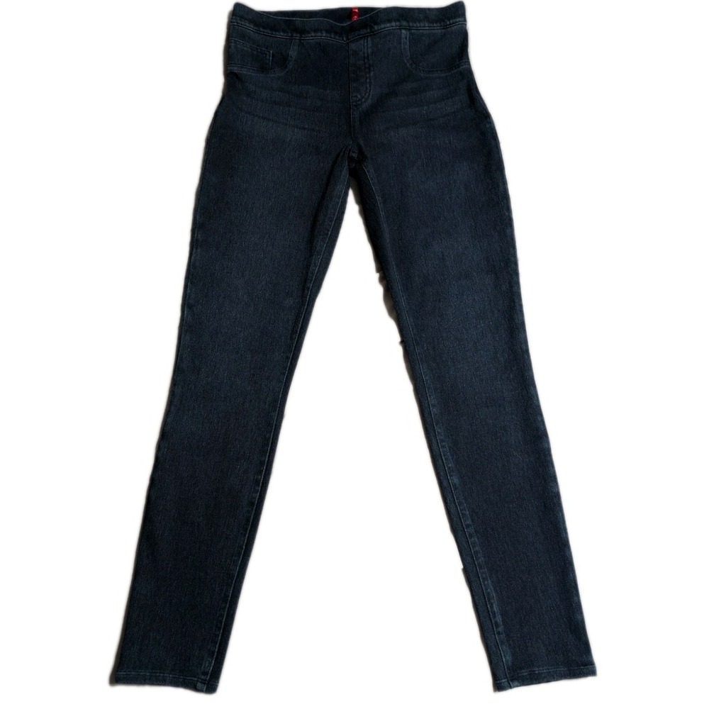 Spanx Pull On Denim Jeans Womens Large Blue Stretch Skinny‎ Jegging 30 Inseam